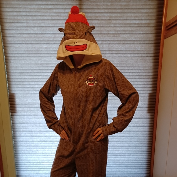 Monkey Onesie unisex fits size Large Women Mens Medium - Picture 4 of 7